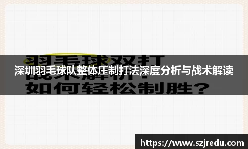 深圳羽毛球队整体压制打法深度分析与战术解读